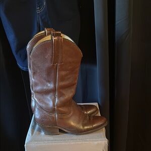 Brown Leather Cowboy Boots